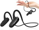 Bluetooth ブルートゥースワイヤレスイヤホン 耳を塞がず 開放型 スポーツワイヤレスヘッドセット 防水防滴 MP3プレーヤー 両耳通話 マイク内蔵 iP...