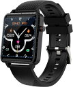 MAXTOP スマートウォッチ 心拍数 スリープモニター スマートウォッチ MAXTOP smart watch 活動量計 フィットネスウォッチ iPhone Android対応 歩数計 IP67防水 1.54インチ タッチスクリーン スマートウォッチ 男性用 女性用 ブラック T5