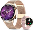 【レディース】スマートウォッチ スリープモニター 1.7インチHD大画面 腕時計 歩数計 Bluetooth 5.0 Smart Watch 7日間持続バッテリ...