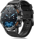 【1.39インチ大画面 軍用規格】スポーツウォッチ Paypal入金コード Bluetooth5.2通話機能付き 100種類運動モード 音声アシスタント 400mAh長持ちバッテリー 280以上文字盤自由設定 GPS運動記録 歩数計 遠隔カメラ 天気予報 輝度調整 腕上げ点灯 IP68防水【ブラック】(2)