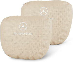 【車種選択可能】メルセデス ベンツ Mercedes-Benz 風 ネックパッド 1セット（2個） 車内装 ネックパット 車用 枕 ヘッドレスト トヨタ レクサス ホンダ 日産 外車 国産車 首枕 枕 シート枕 ネックピロー ヘッドレスト クッション ヘッドピロー ネックピロー 色：選択可能