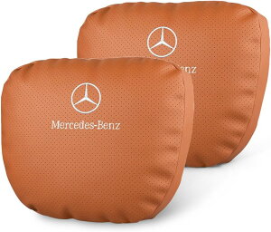 【車種選択可能】メルセデス ベンツ Mercedes-Benz 風 ネックパッド 1セット（2個） 車内装 ネックパット 車用 枕 ヘッドレスト 首あて トヨタ レクサス ホンダ 日産 外車 首枕 枕 シート枕 ネックピロー ヘッドレスト クッション ヘッドピロー ネックピロー 色：選択可能