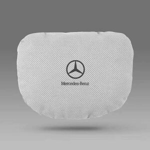 《通気性 柔らかい風合い》メルセデス ベンツ Mercedes-Benz 風 ネックパッド 1セット（1個） 車内装 車用 枕 ヘッドレスト 首あて 車シート 運転席 助手席 首枕 枕 シート枕 ネックピロー ヘッドレスト クッション ヘッドピロー ネックピロー 首元クッション 色：ホワイト