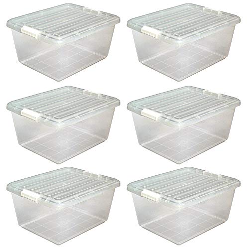 アイリスオーヤマ クリア ボックス 6個セット 幅36×奥行45×高さ24.5cm CB-25