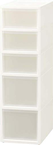 JEJアステージ すきま収納 キッチン収納 リセ ミドルストッカー 日本製 完成品 S3M2段 コロ付 ホワイト/クリア 幅26×奥行40×高さ85cm