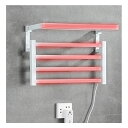 電気加熱タオルウォーマーラック壁掛け Towel Warmer Heater Rack 55W低電力 5分急速加熱 カーボンファイバー製定温55℃加熱 オートパワーオフ IPX4防水 加熱タオルラック 恒温暖房家庭用寝室用