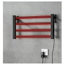 電気加熱タオルウォーマーラック壁掛け Towel Warmer Heater Rack 55W低電力 5分急速加熱 カーボンファイバー製定温55℃加熱 オートパワーオフ IPX4防水 タオルウォーマー 乾燥ラック