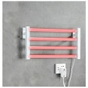 電気加熱タオルウォーマーラック壁掛け Towel Warmer Heater Rack 55W低電力 5分急速加熱 カーボンファイバー製定温55℃加熱 オートパワーオフ 90回転可能な加熱タオルラック 恒温暖房家庭用寝室用