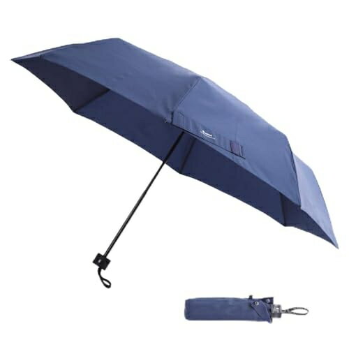 Rakuten - 【男の携帯傘】 折りたたみ傘 軽量 8本骨 晴雨兼用 形状記憶 カーボン/親骨55cm/175g/UV遮断/撥水/形状記憶生地/超軽量/雨傘/メンズ/レディース/UVカット/コンパクト/傘/男女兼用 LUQTAS ネイビー
