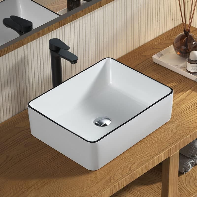 【サイズ 405*310*135mm】洗面台 洗面ボウルセット 黒線