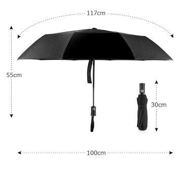 折りたたみ傘 ワンタッチ自動開閉 2重構造 10本骨 折り畳み傘 Teflon加工 210T高強度グラスファイバー テフロン加工 耐風撥水 晴雨兼用 おりたたみ傘 軽量 革製収納ポーチ付き