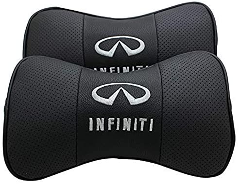 Infiniti インフィニティ 風 ネックパッド 1セット（2個） 車内装 枕 ネックパット 車用 枕 ヘッドレスト 首あて 車シート 運転席 助手席 首枕 シート枕 ネックピロー ヘッドレスト クッション ヘッドピロー ネックピロー 首元クッション 色 ：ブラック