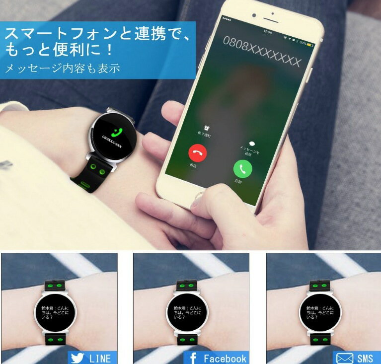 TECKEPIC スマートウォッチ スマートブ...の紹介画像2