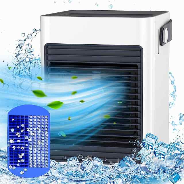 冷風機【2021年最新改良版+製氷皿付】 GIMOSE 冷風扇 扇風機 スポットクーラー 卓上冷風機 小型 強風 コンパクト 加湿機能 冷却機能 空気清浄機能 氷いれ可能アロマ USB給電式 涼しい 省エネ ミニクーラー 熱中症と暑さ対策 車中泊 オフィス 個室