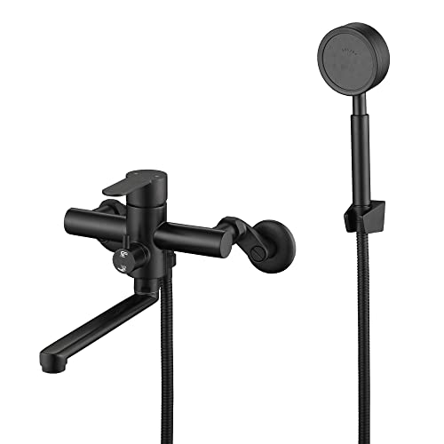 浴室水栓 Hefo 浴室用水栓 セット シャワー水栓 バス水栓 やけど防止 304ステンレス製 ハンドルシャワ..