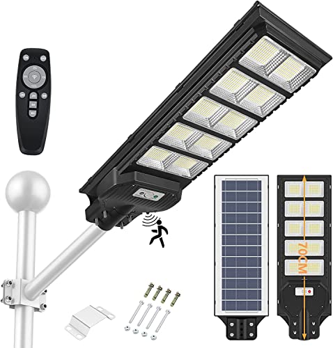 LED ソーラー街灯55000ルーメン 屋外 1000w 外灯 IP67防水 センサーライト 人感センサー 光センサー 防犯最適 led街灯 屋外照明 夜間自動点灯 6V/40000mAHポール/壁に取り付け パネル一体型 街路灯 太陽発電 省エネ 電気代ゼロ 庭園灯 防犯灯 駐車場灯 ポール灯