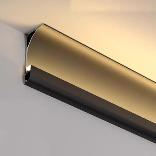 テープライト カバー アルミ LED チャンネル クラウン モールディング プロファイル、 天井、床、壁用..