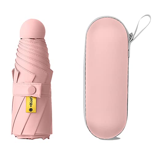 HOTFASYON 折りたたみ傘 頑丈な8本骨 日焼け対策 超軽量 日傘 遮光 カプセル傘 ミニおりたたみ傘 携帯便利 収納ポーチ付き可愛い 晴雨兼用 梅雨対策 UPF50+ UV遮蔽率99% 折り畳み傘