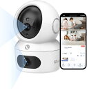 ネットワークWi-Fiカメラ ネットワークカメラ 1080P 動体検知EZVIZ H7c みまもりカメラ 防犯カメラ 4MP デュアルレンズ AI自動追尾 360度パンチルト スターライト暗視10m Alexa対応 3年保証 日本仕様