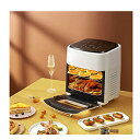 ノンフライヤー電気エアフライヤーAir fryer 油なし 15L コンパクト エアーフライヤー ノンオイル タッチパネル 低カロリー ダイエット ヘルシー家庭用 120°可視化ガラス窓 3D熱風360°循環焼き 1台5役 1~7人用