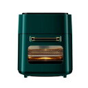 ノンフライヤー電気エアフライヤーAir fryer 油なし 15L コンパクト エアーフライヤー ノンオイル タッチパネル 低カロリー ダイエット ヘルシー家庭用 120°可視化ガラス窓 3D熱風360°循環焼き 1台5役 1~7人用