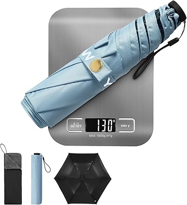 【2024最軽量カーボン傘 6本骨 130g】おりたたみ傘 日傘 uvカット 100 遮光 折りたたみ 軽量 メンズ レディース 晴雨兼用 折りたたみ傘 超はっ水 耐風 丈夫 紫外線対策 梅雨対策 収納袋付き 【ブルー】