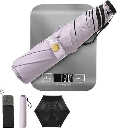 【2024最軽量カーボン傘 6本骨 130g】おりたたみ傘 日傘 uvカット 100 遮光 折りたたみ 軽量 メンズ レディース 晴雨兼用 折りたたみ傘 超はっ水 耐風 丈夫 紫外線対策 梅雨対策 収納袋付き 【パープル】