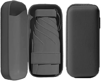 TVVTO 軽量折り畳み傘 超軽量ポータブル折りたたみ傘 小さなかわいい 持ち運びに便利 晴雨兼用 紫外線遮断 高強度グラスファイバー 6本骨 日焼け防止 人気 折り畳み傘 耐風撥水 小型 おしゃれ 手動 レゼント 耐久 収納ポーチ付き【ブラック】