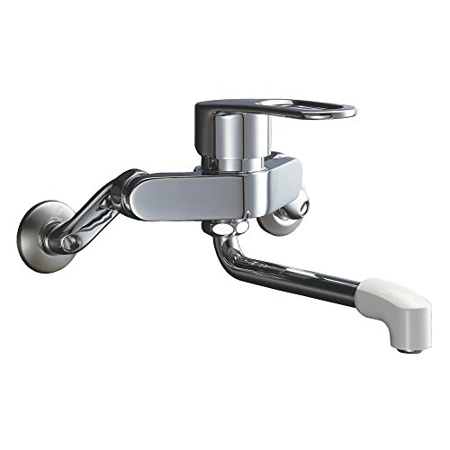 LIXIL(リクシル) INAX キッチン用 壁付 シングルレバー混合水栓 ソフトシングル 断熱キャップ 金属ハンドル RSF-861