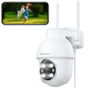 Galayou Y4 2K/3MP屋外防犯カメラ:常時録画ネットワークカメラ、カラー暗視、IP65防水監視カメラ、マイクロSDカード録画&クラウドストレージ対応...
