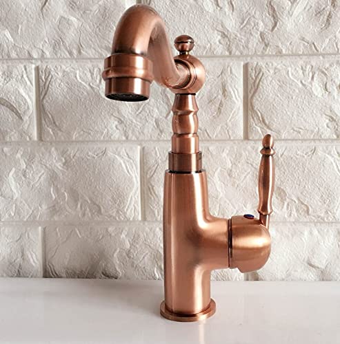 【アンティーク水栓】 水栓金具 蛇口 店舗 モデルルーム バスルームのシンクの蛇口回転式スパウト水栓..