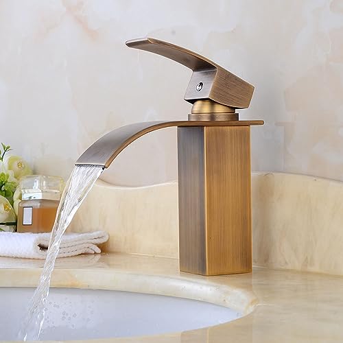 【アンティーク水栓】 水栓金具 蛇口 店舗 モデルルーム BiaoTeng 洗面水栓 アンティーク 滝の蛇口 水道 蛇口 真鍮 シングルレバー混合水栓 洗面台 洗面台 水栓 混合栓 ビンテージ 蛇口 蛇口 レトロ 洗面水栓 アンティーク