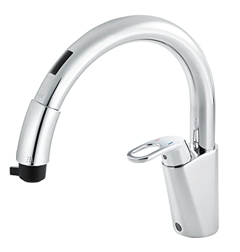Rakuten - ハンドシャワー付 タッチレス 混合水栓 RSF-672NA 乾電池式 寒冷地用 シングルレバー 水栓 キッチン水栓 混合栓 水道 蛇口