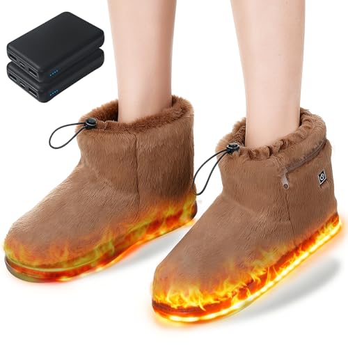 電気スリッパ コードレス Fohil フットウォーマー 足温器足元ヒーター USB式 速暖 省エネ 3段階温度調節 歩ける 移動可能 洗濯可能 滑り止め底 フリーサイズ 男女兼用 室内屋外履き 冷え症対策 寮用/仕事用/自宅用