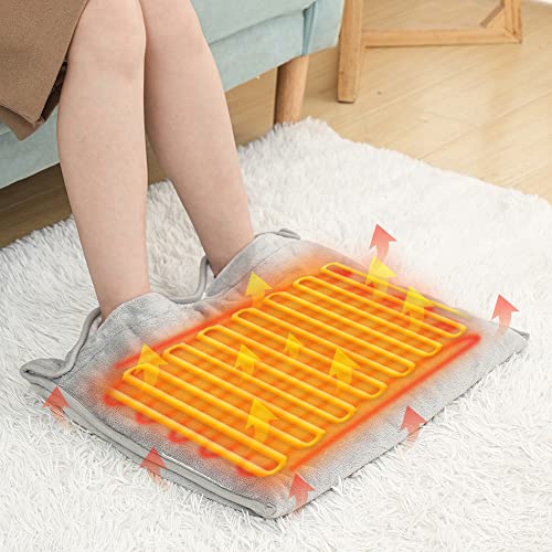 フットウォーマー 足温器 【2025新登場】 両面暖房 日本製ヒーター 電気足温器 30秒で速暖 8段階温度調節 6段階タイマー ダニ退治 フットヒーター 洗濯可能 55*40cm 男女兼用 省エネ 足冷え対策 寒さ対策 PSE認証済 日本語説明書付き