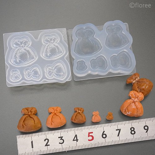 【もち巾着 立体型】おでんシリーズ /1/12サイズ対応/モールド/ミニチュア/鍋/具材/ドール