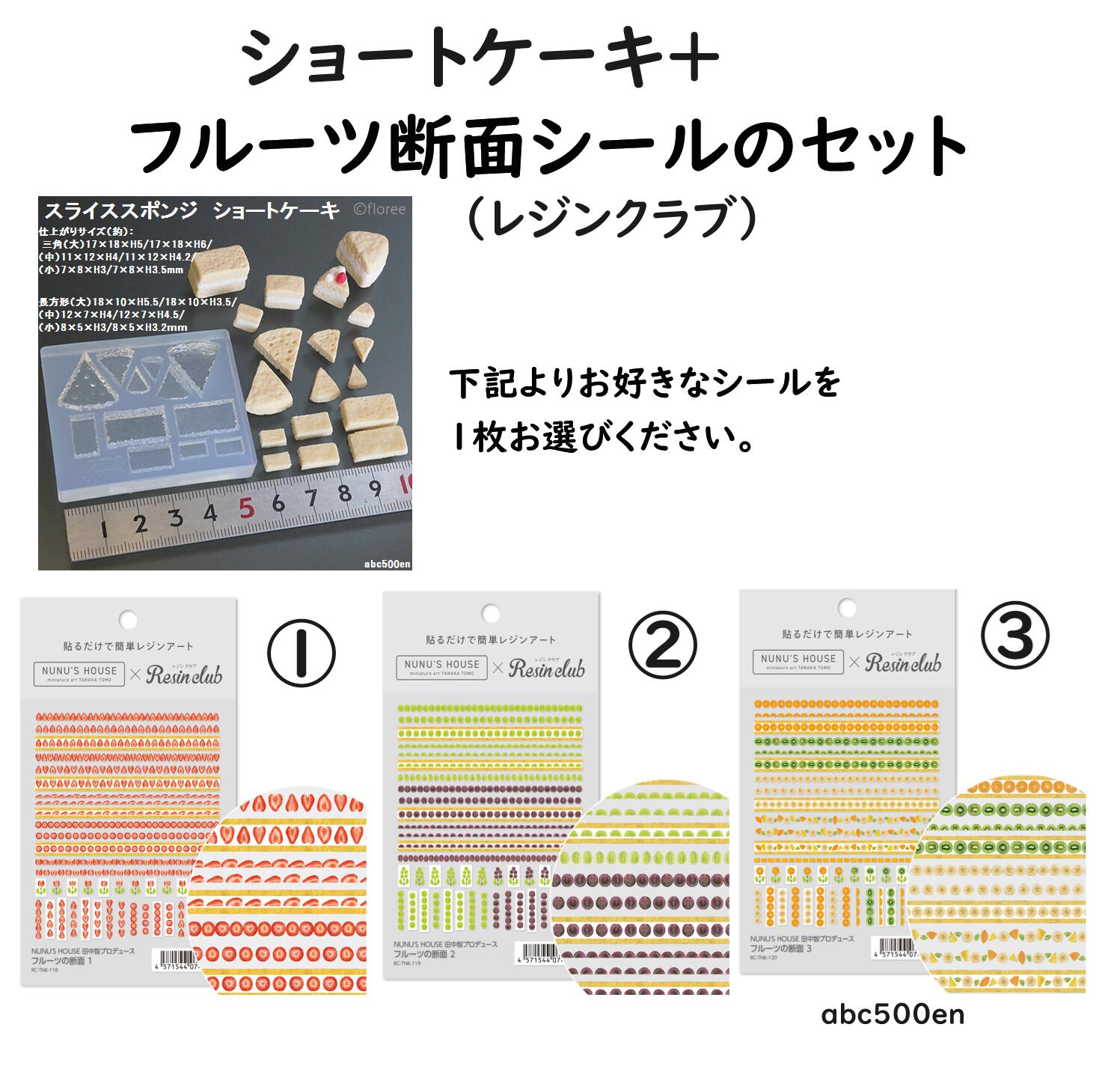 ショートケーキ+フルーツ断面1枚の