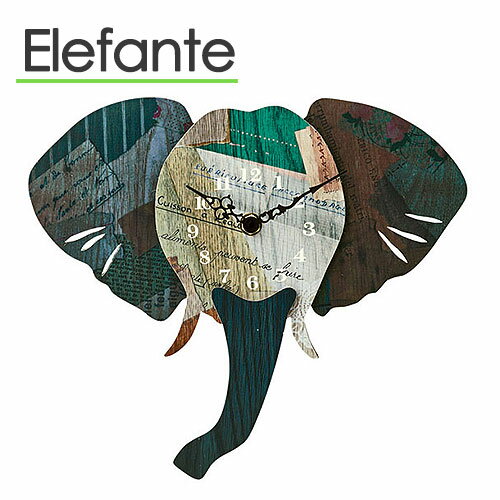 乐天商城 - CL-8947 Elefante エレファンテ 壁掛け時計 INTERFORM インターフォルム ウォールクロック 象 ゾウ 【送料無料】