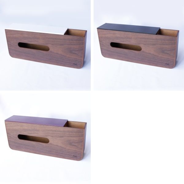 Feel YK15-119 tissue&U ティッシュー&U 小物収納付ティッシュケース ティッシュボックス ティッシュBOX ティッシュカバー 雑貨 プライウッド ヤマト工芸 yamato japan [2]