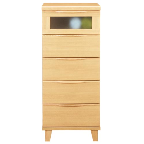 Rakuten - LX-405WO LX-405D チェスト5段 (42cm幅) LX 収納 整理タンス たんす 引出し 無垢 素朴 シンプル ナカジマ 【送料無料】