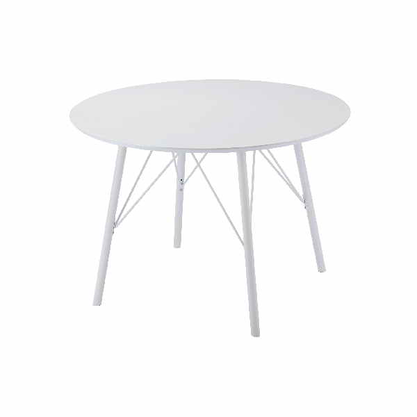 Rakuten - TDT-1381 ホワイト WT ダイニングテーブル 1050 FRESCO 105cm幅 円形 丸形 円卓 食堂 食卓 テーブル 洋風 4人用 シンプル あずま工芸 【送料無料】