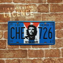 【メール便可】 (57) CHE 726 CHE GUEVARA REVOLUCION ブリキ プレート Tin number plate ティン プレート ナンバープレート