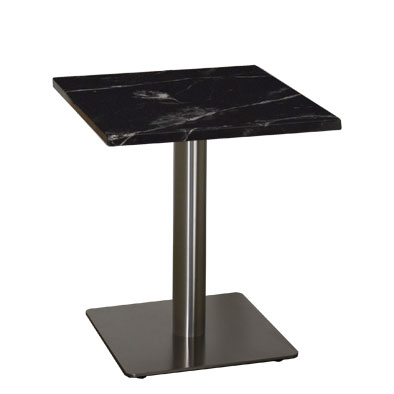 ボックステーブル 50x60cm SV脚 WH BK 大理石風柄 ラウンジ スナック クラブ カラオケ 喫茶店 カフェ 接客 椅子 サロン 業務用 飲食店 営業用 店舗用 机 オリジナル [2]
