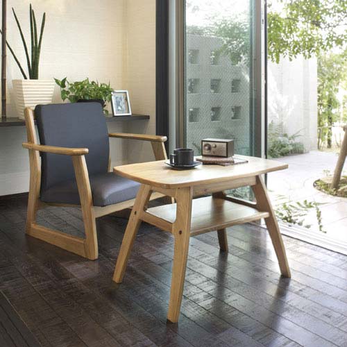 ラルゴ7672 チェアー いす イス 安楽椅子 低め リラックス いす イス 椅子 チェア 木製 シンプル レザー 合皮張り アケボノ工芸 曙工芸 LARGO 【送料無料】 [2]