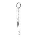 ピアス / イヤリング ジン 片耳 用モチーフ バンタン アクセサリー 片耳アクセ 人気デザイン ロングチェーン スパイク 韓国アクセサリー JIN
