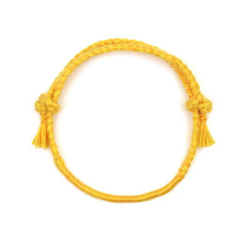 ABC LINE SHOPのブレスレット 紐 シンプル 黄色 テテ 調整可能 V イエロー 半袖 アクセサリー 韓国 ミサンガ 夏 お洒落 イエロー メンズ レディース｜アングル3