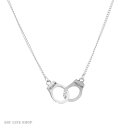 ネックレス 手錠 ダブルリング jimin ステンレス 人気デザイン メンズ レディース 50-55cm 韓国ファッション アクセサリー 人気