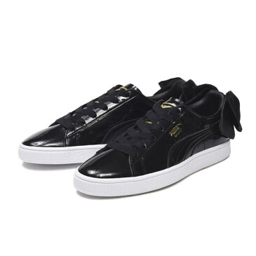 レディース 【PUMA】 プーマ W BASKET BOW PATENT バスケット ボウ パテント 368118　01BK/WH