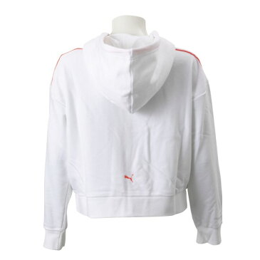 レディース 【PUMA ウェア】 プーマ ウェア W CHASE クロップド フーデッドジャケット 596032 02WHITE