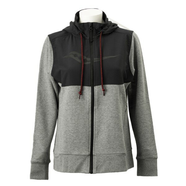 レディース 【Saucony アパレル】 サッカニー W COOLDOWN JACKET クールダウン ジャケット SAW800259-DGHBK　D.GREY HEA/BLK